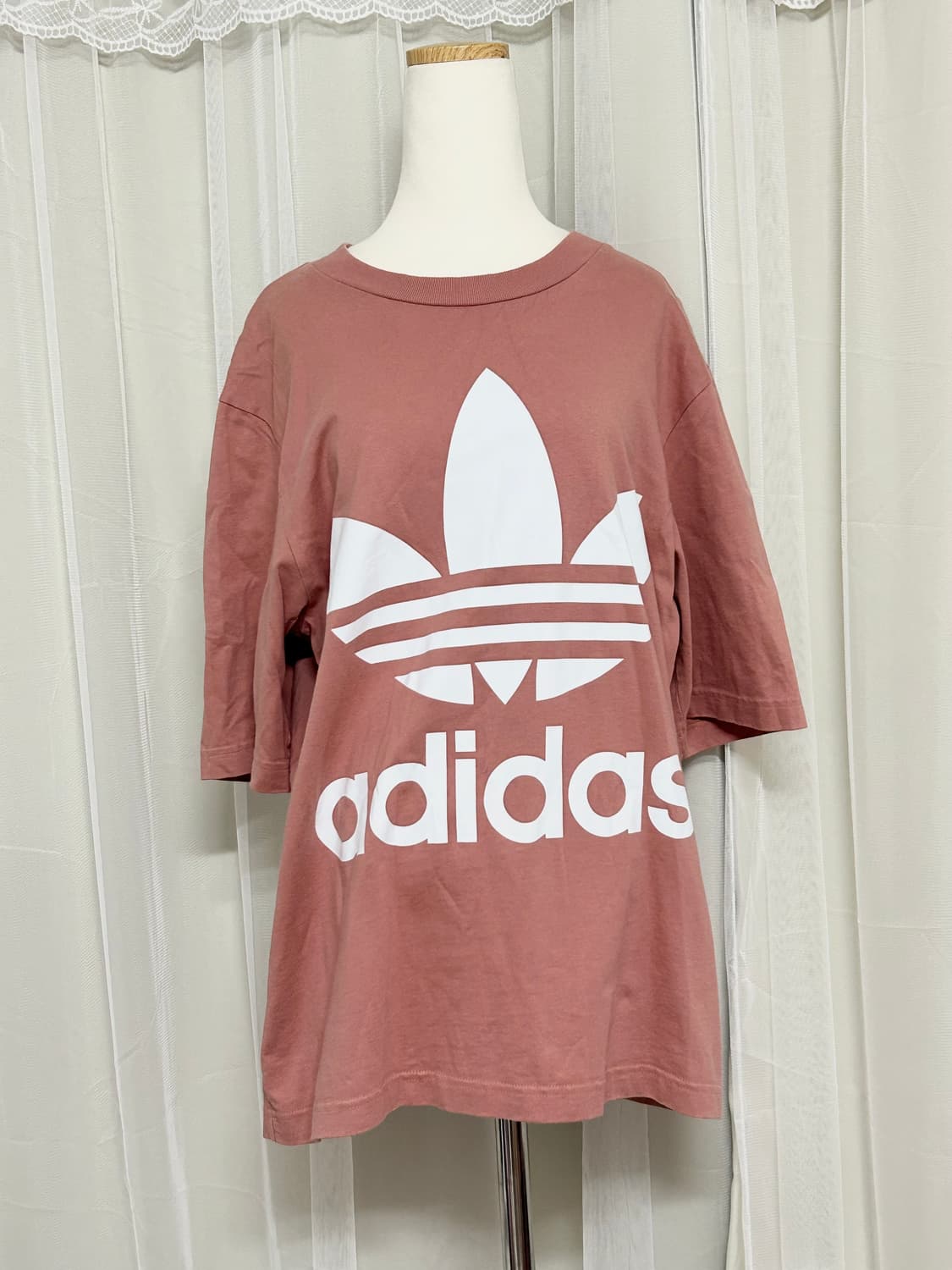 아디다스 빅로고 인디핑크 반팔티 상품이미지1