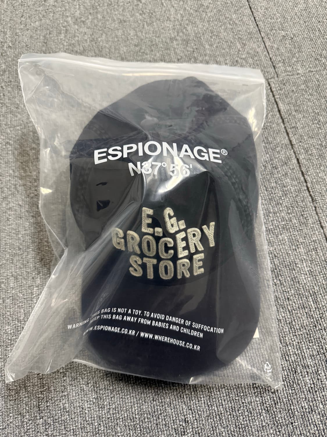 새상품) 에스피오나지 빈티지 볼캡 블랙 상품이미지1