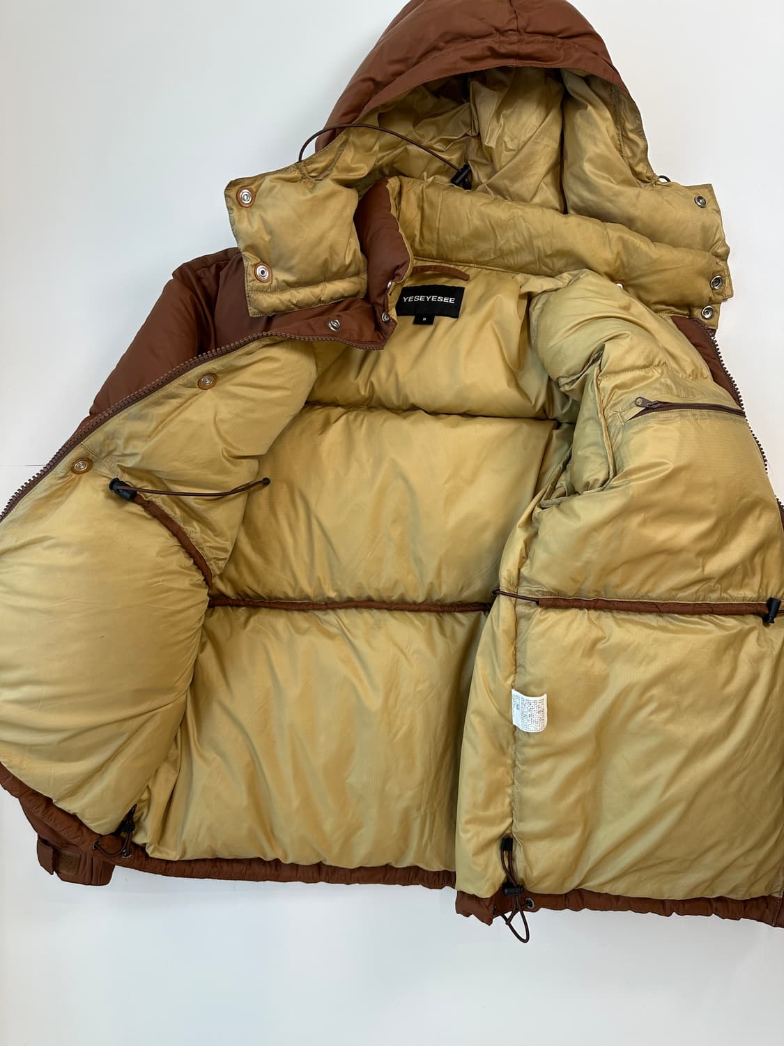 YESEYESEE 덕다운 후드 패딩 (M)브라운 상품이미지3