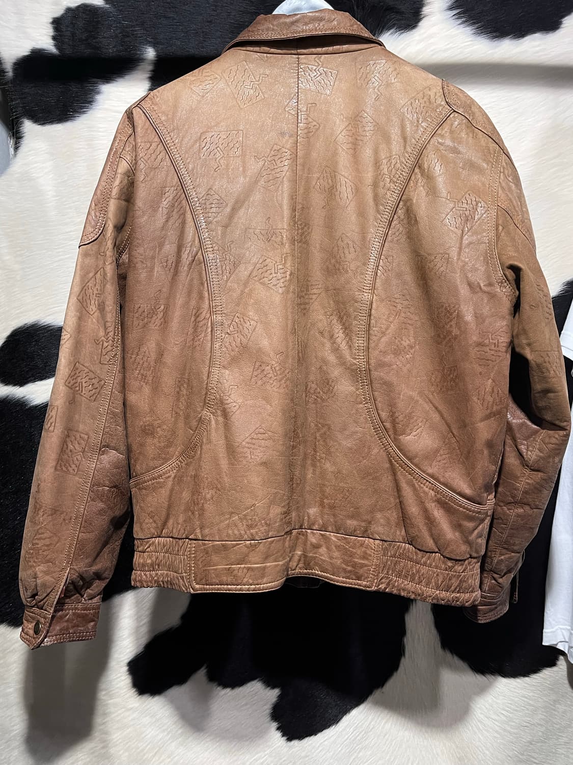 브라운 리얼 레더자켓 상품이미지6