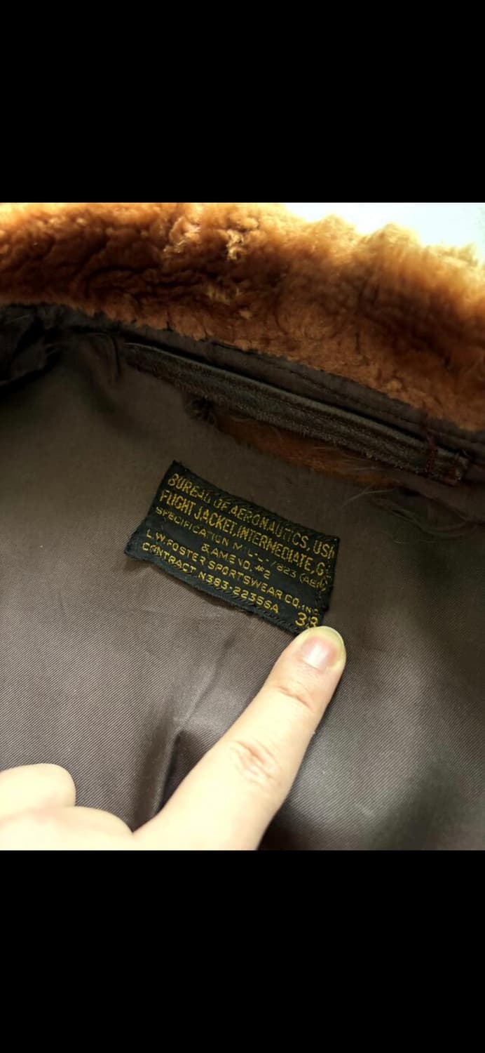 50's U.S. Navy G-1 Leather Flight jacket 상품이미지6