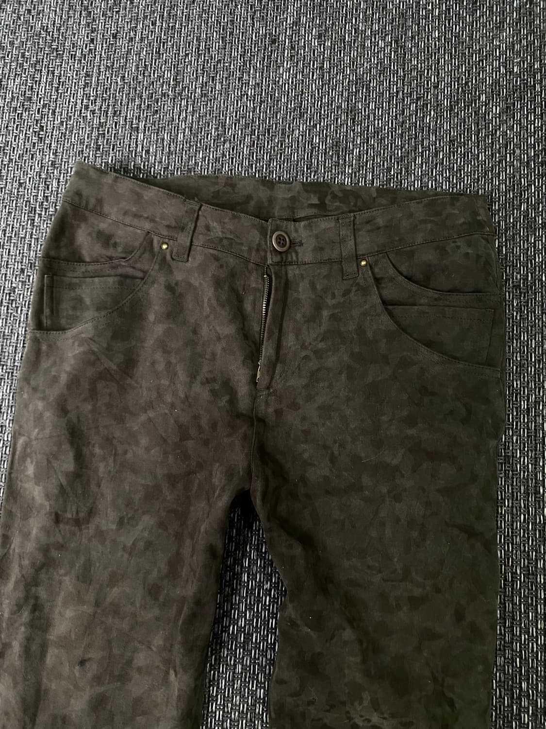  Green Leopard Pattern Slim Fit Pants 상품이미지6