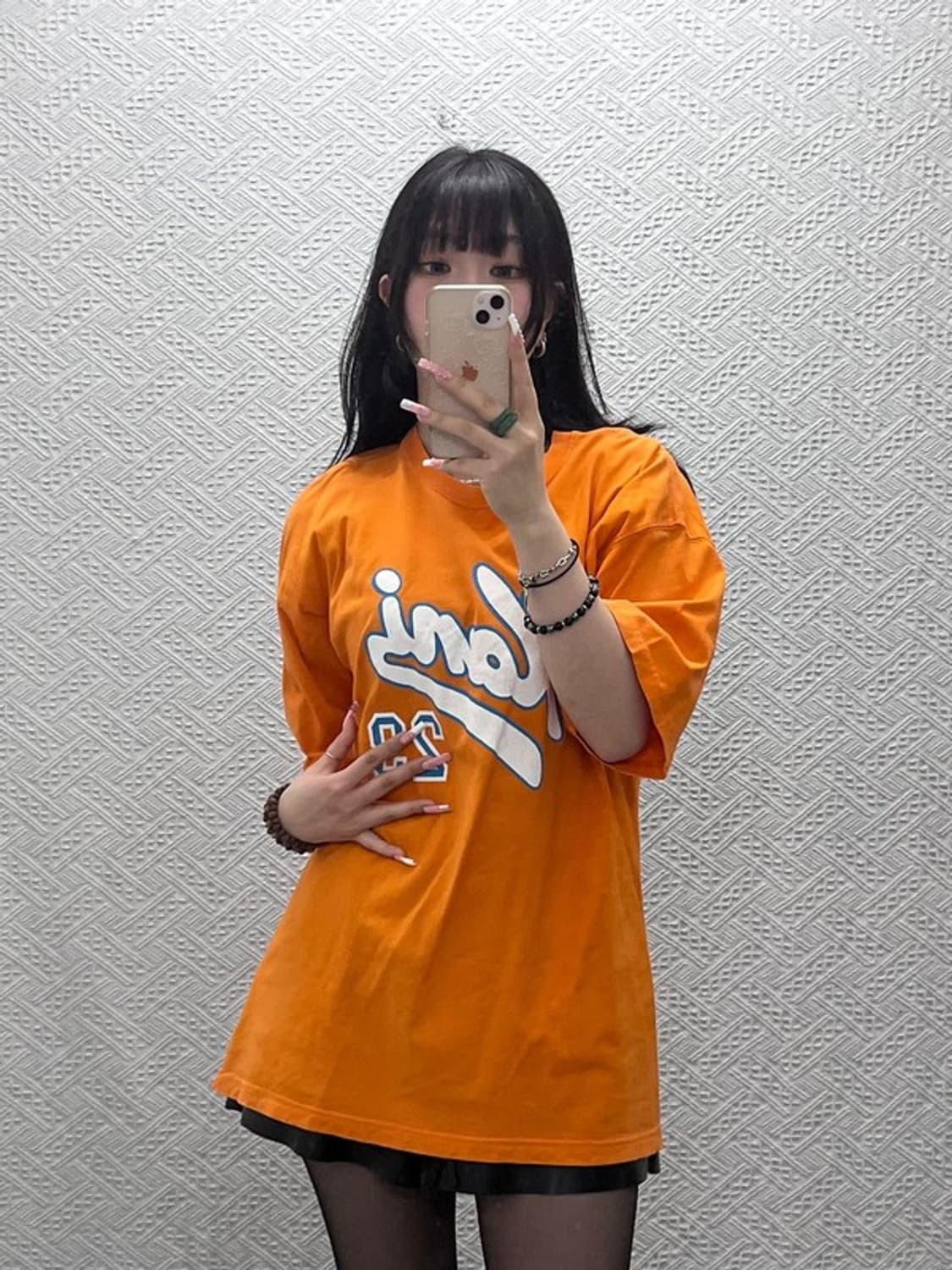 칼 카니 올드스쿨 레트로 키치 오렌지 오버핏 반팔티 L C12334 상품이미지2