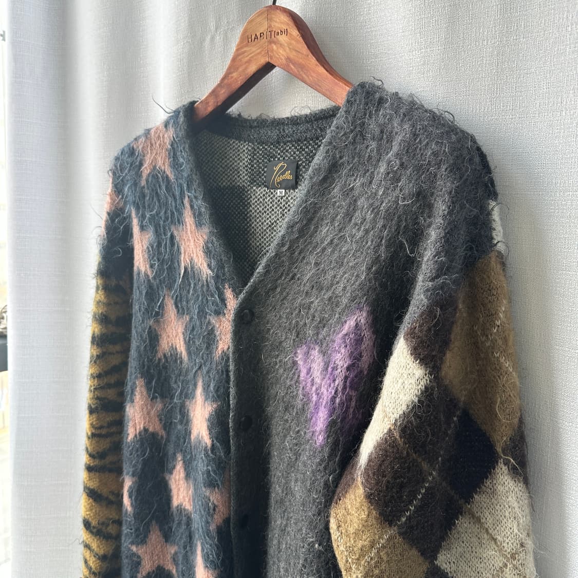 니들스 x 빔즈 20AW 별주 모헤어 가디건 그레이 멀티 M 상품이미지7