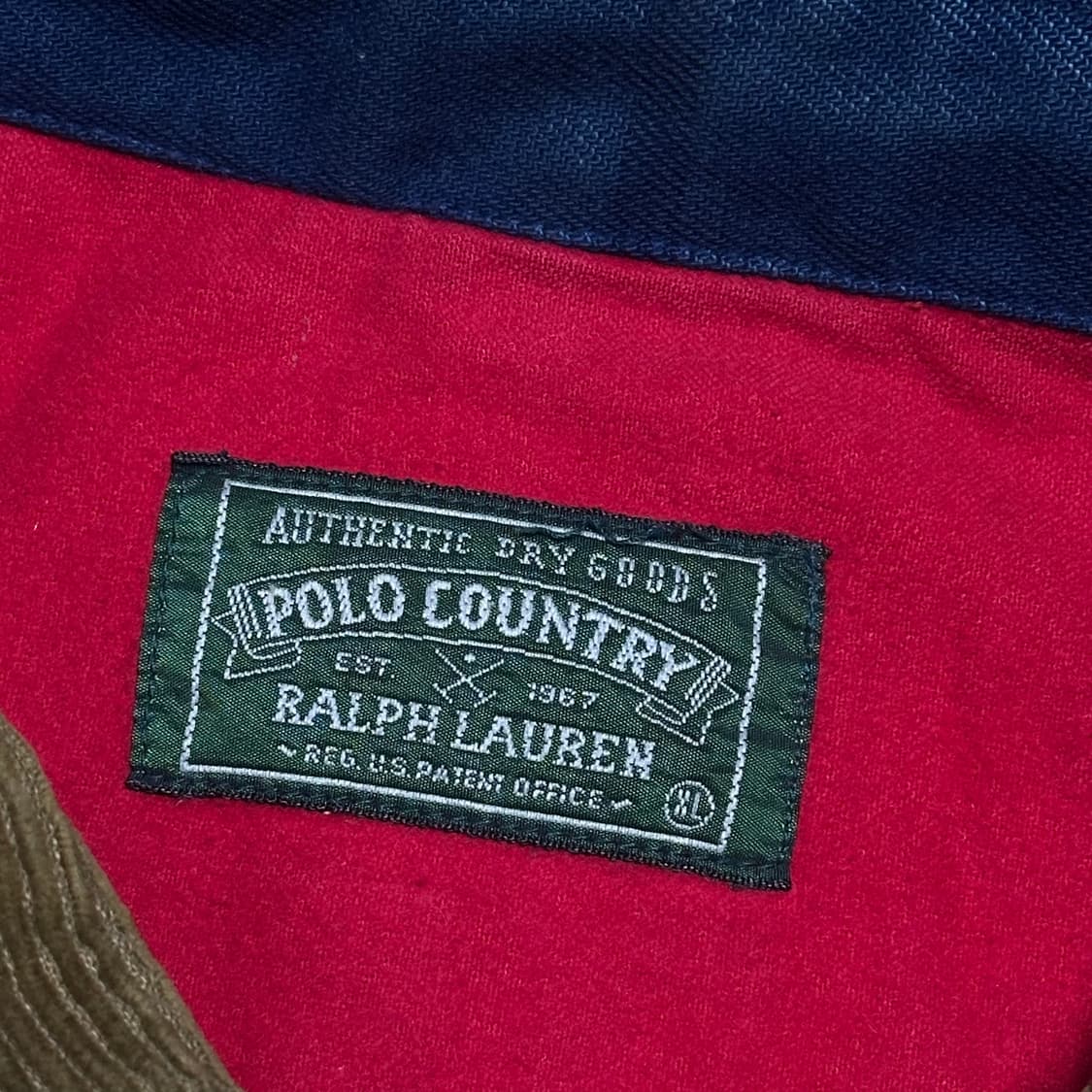 Polo Country 코듀로이 카라 체크 번 코트 상품이미지2