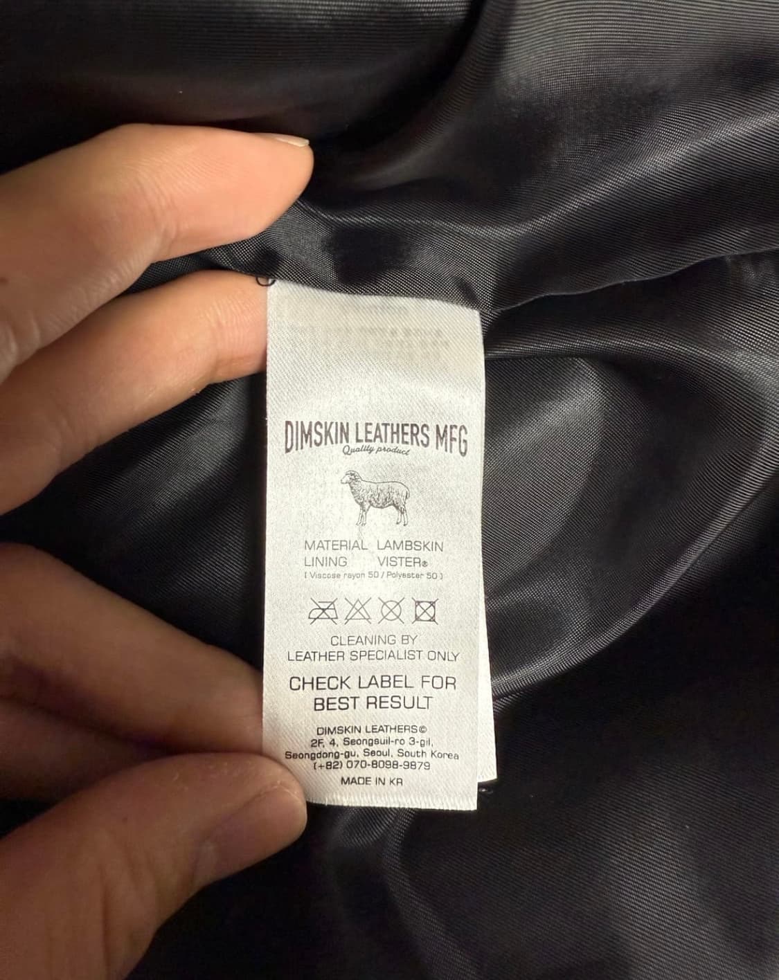 딤스킨 Thompson 램스킨 레더 자켓 상품이미지5