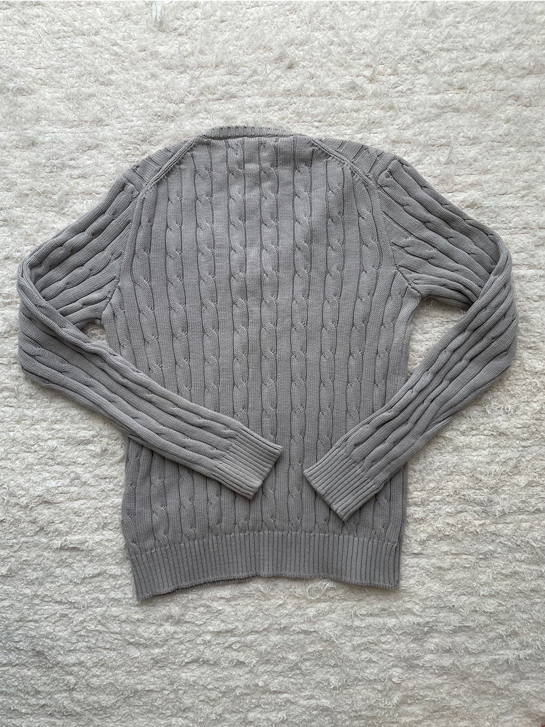 폴로 랄프로렌 네이비포니 그레이 꽈배기 니트 상품이미지5