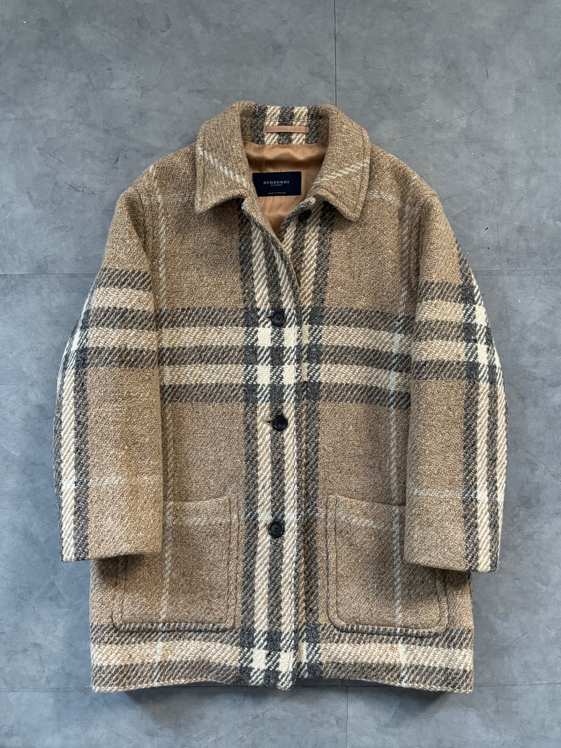 Burberry 버버리 싱글 패턴 체크 코트 상품이미지5