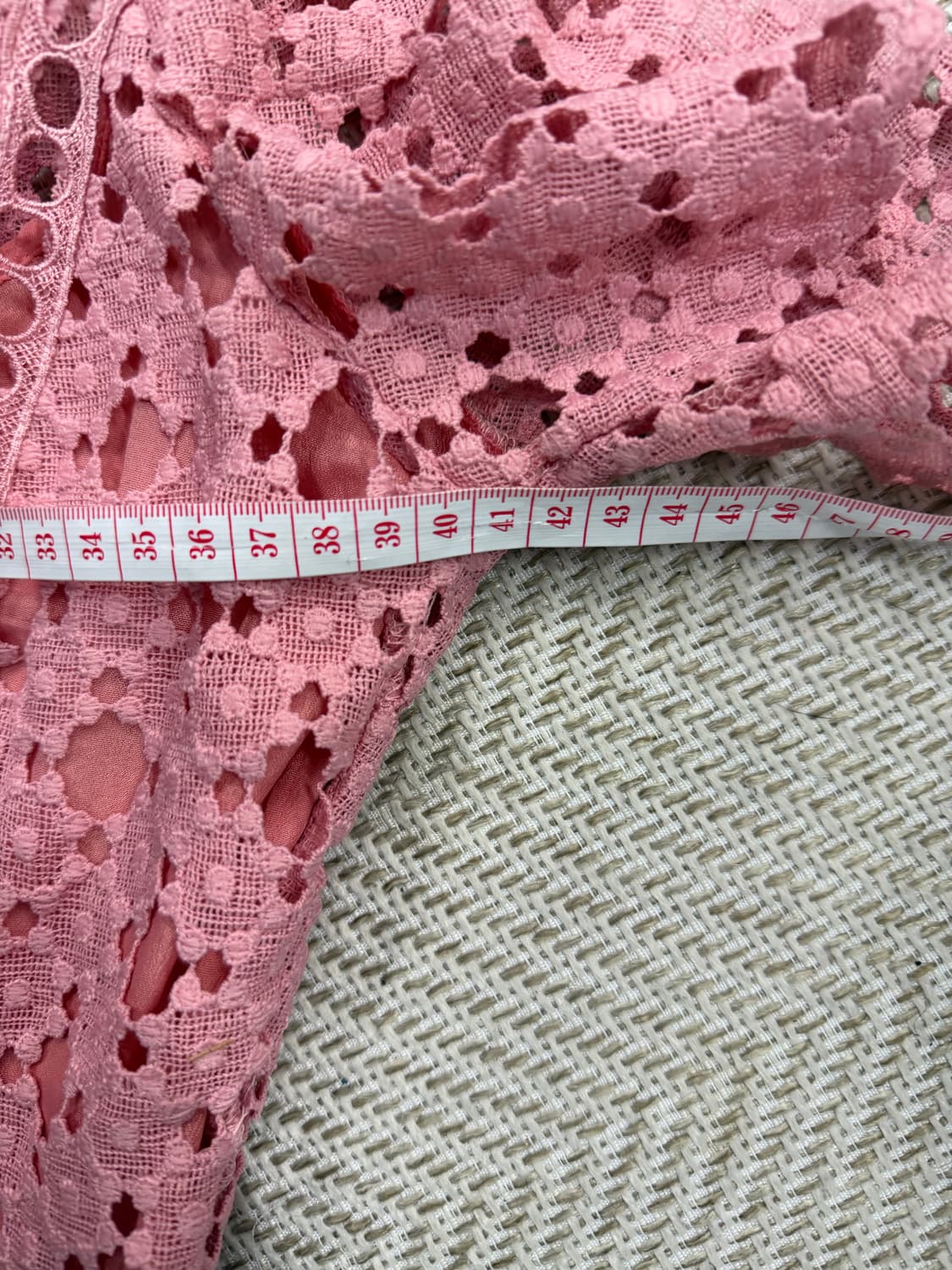 정품) 산드로 레이스 핑크 원피스 36 상품이미지9