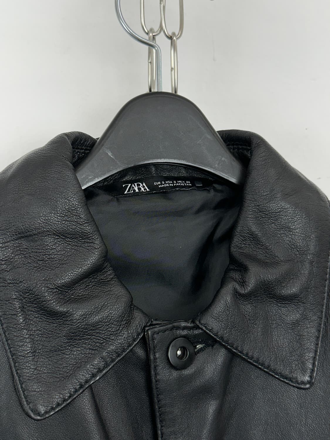 Zara Lambskin Leather Trucker Jacket 상품이미지7