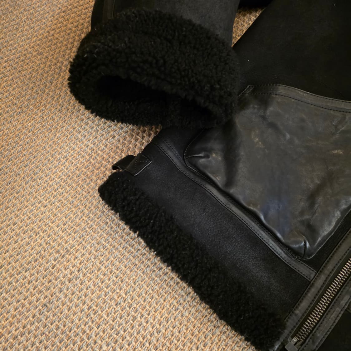 랄프로렌 퍼플라벨 이탈리안 최고급 새끼양 시어링 B-3 무스탕 자켓 상품이미지5