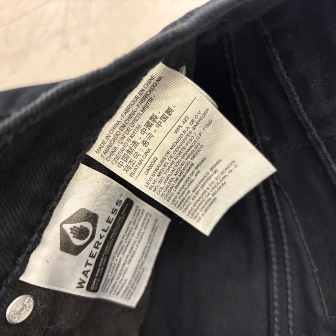 리바이스 511 흑청 데님 팬츠 상품이미지4