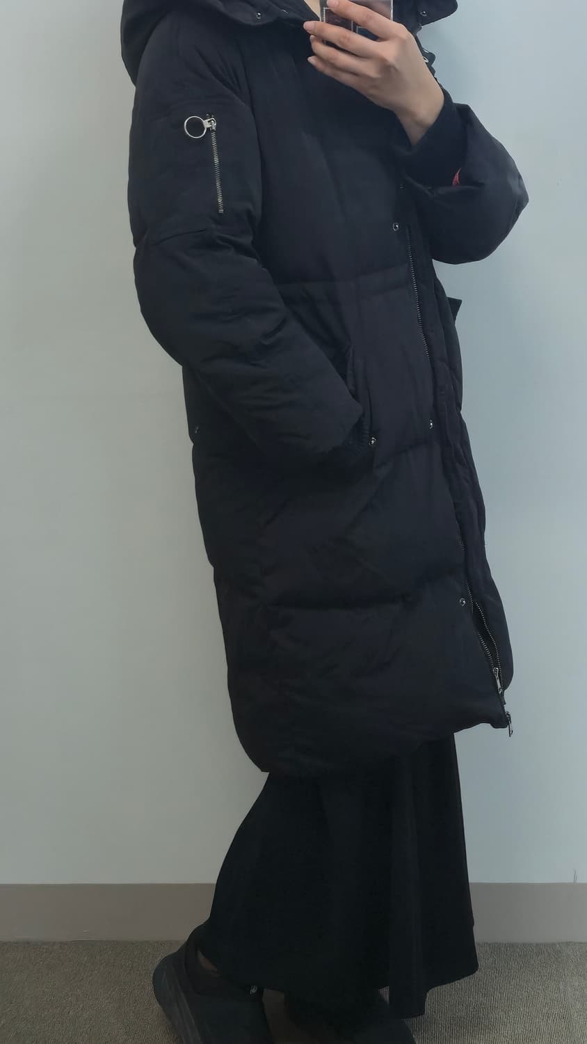 블랙 롱 패딩 상품이미지1