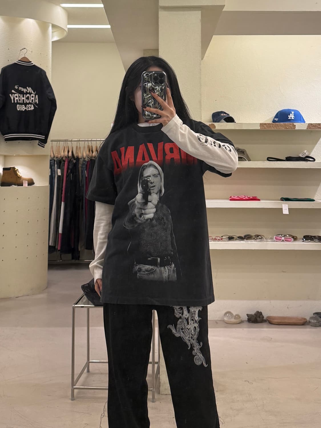 너바나 All Apologies 앨범 프린팅 반팔 티셔츠 U1234 상품이미지1