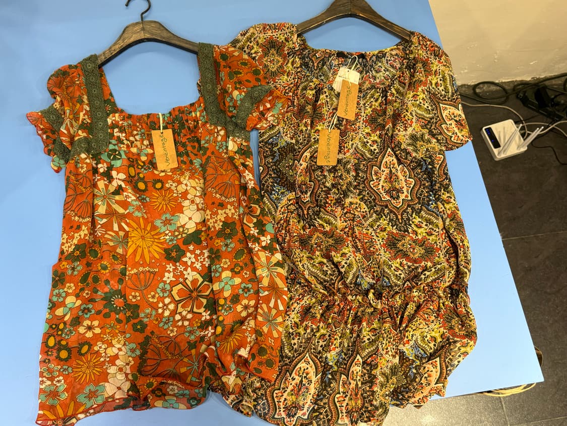 일본빈티지 쉬폰블라우스 원피스 일괄8장 상품이미지3