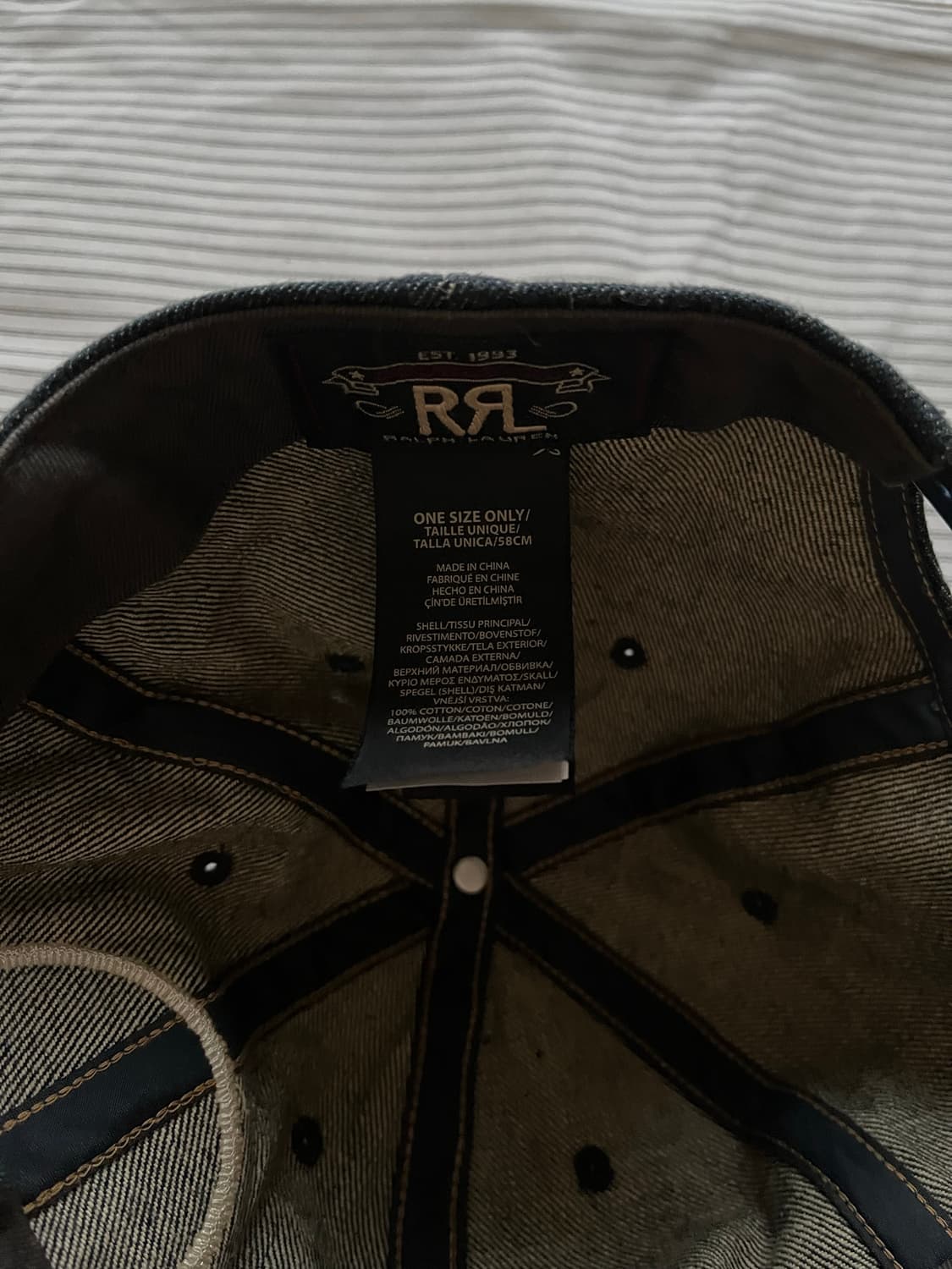 더블알엘 데님 패치 캡 상품이미지8