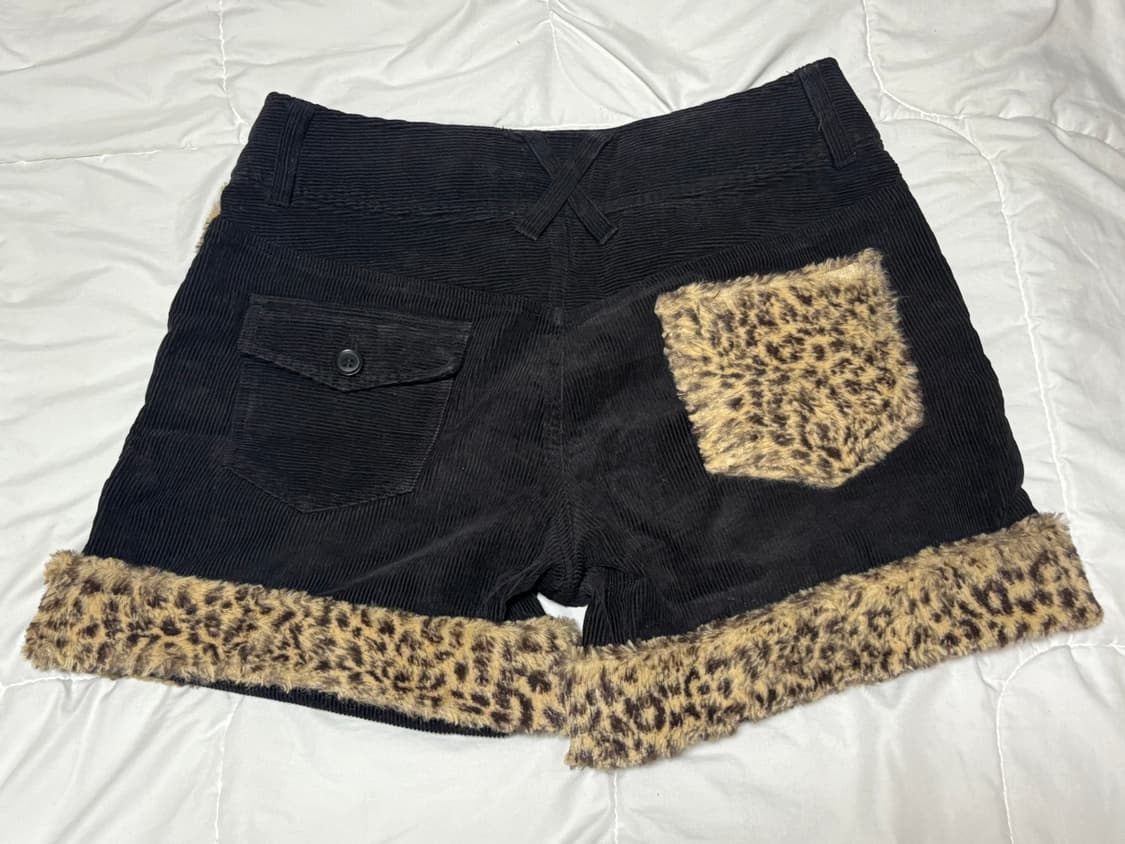 일본빈티지 레오파드 오네갸루숏팬츠 상품이미지2