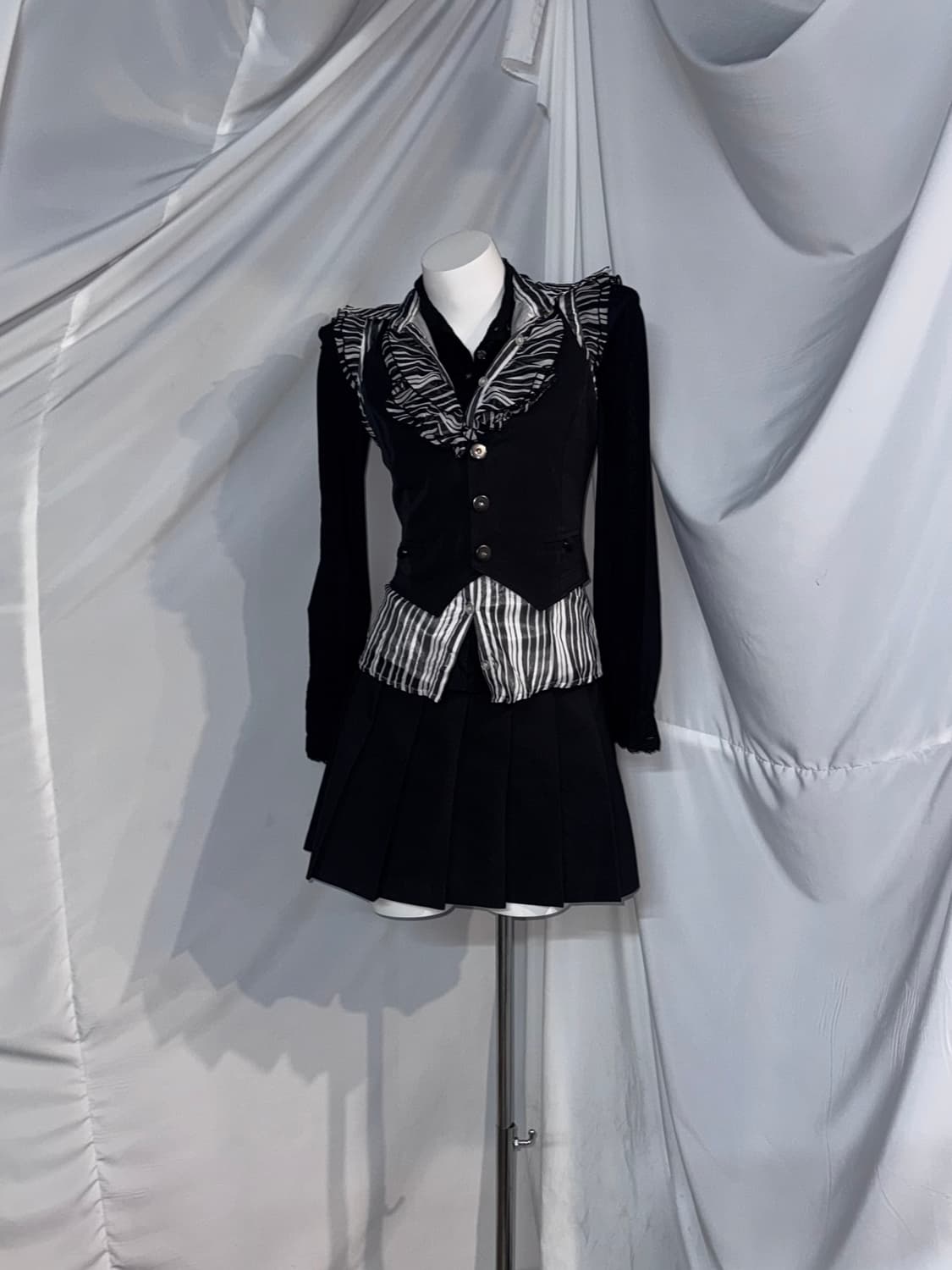 세실맥비 블랙 레이스 데일리 공겜여주깔 코디세트 상품이미지6