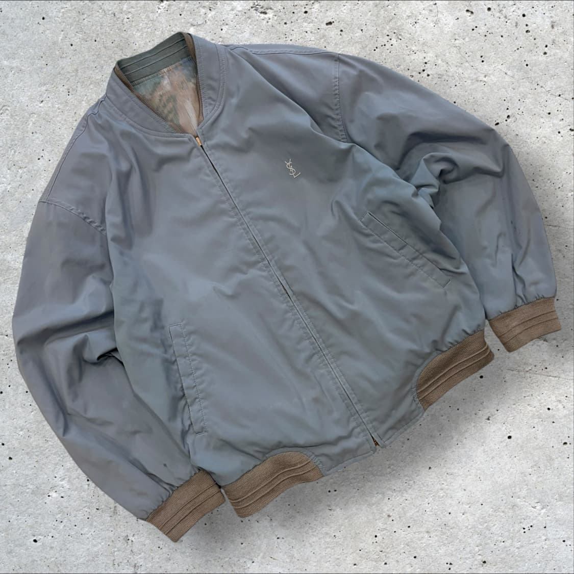 [95] YSL 입생로랑 뿌르 옴므 리버시블 패턴 봄버 자켓 D56 상품이미지2