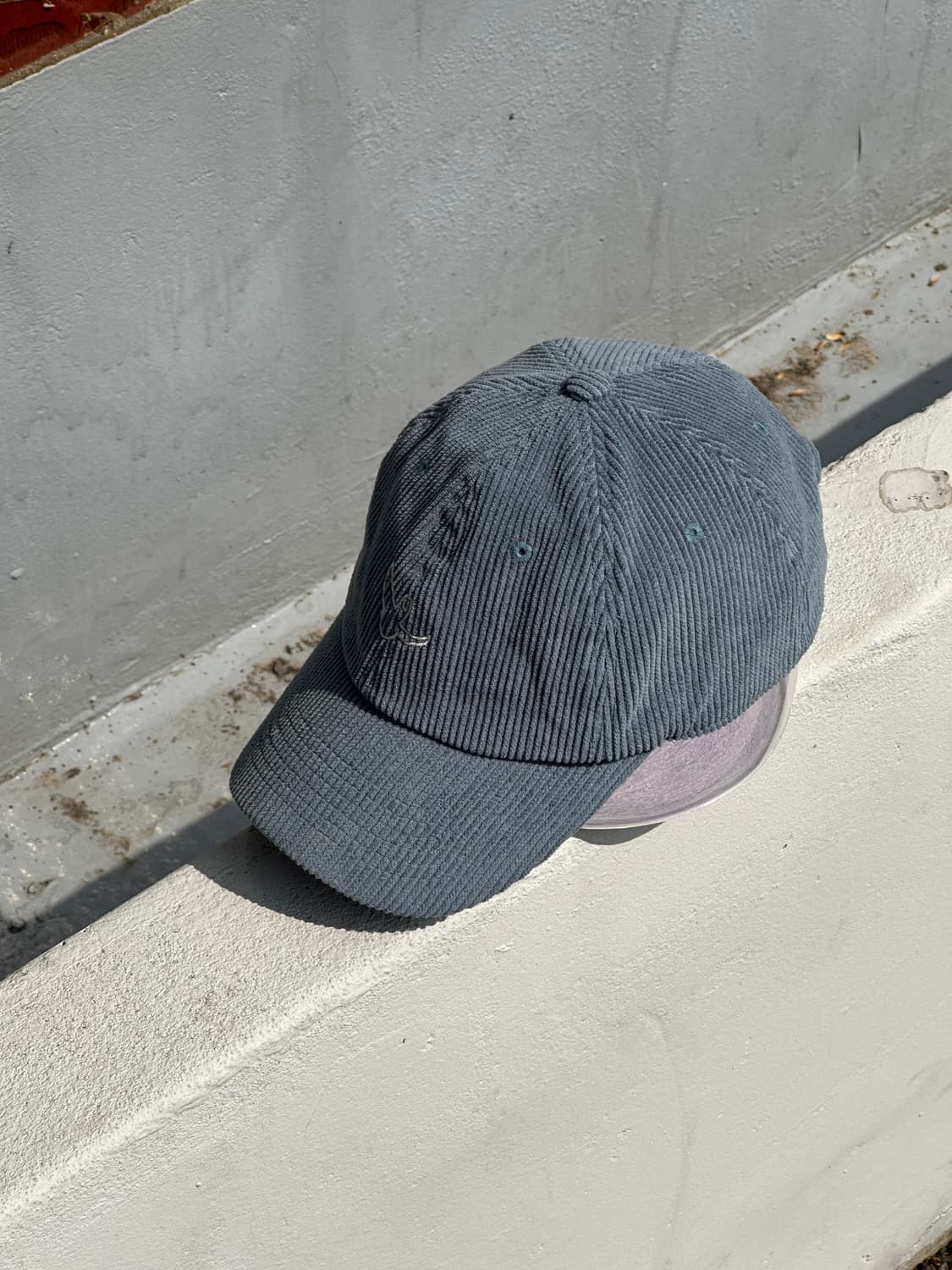 [M-L] 마크곤잘레스 왓잇이즌 로고 블루톤 코듀로이 볼캡 모자 상품이미지2