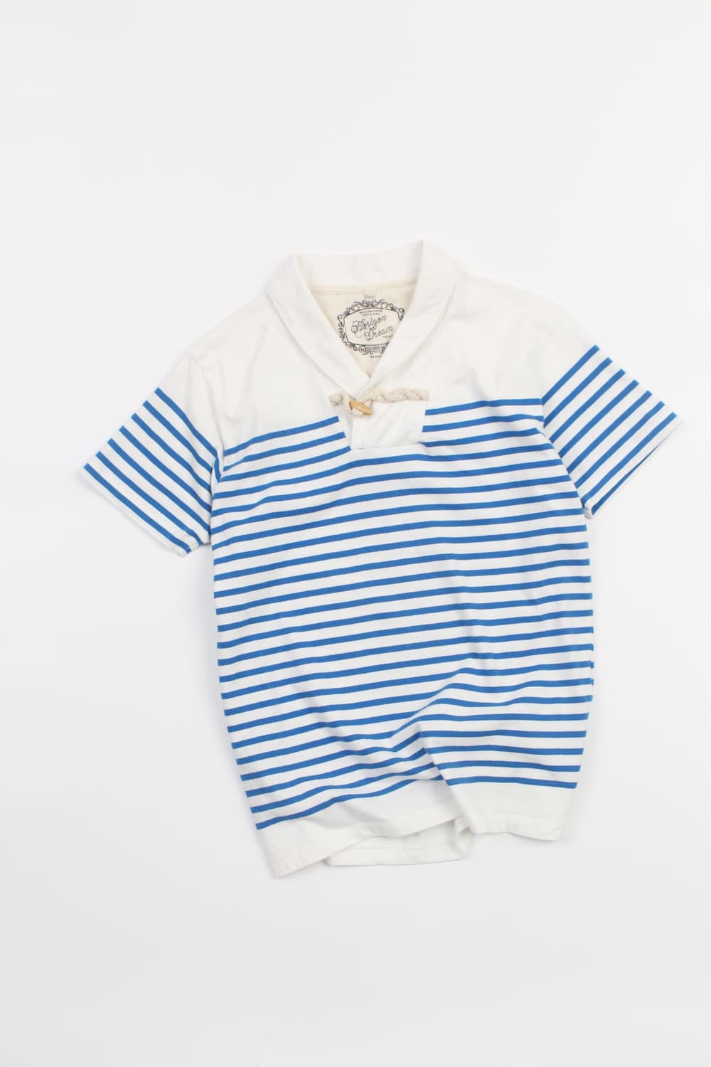 HORIZON DREAM Stripe Shawl Collar T-Shir 상품이미지7