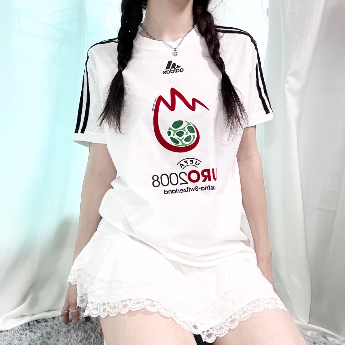 아디다스 유로2008 삼선 반팔 상품이미지3