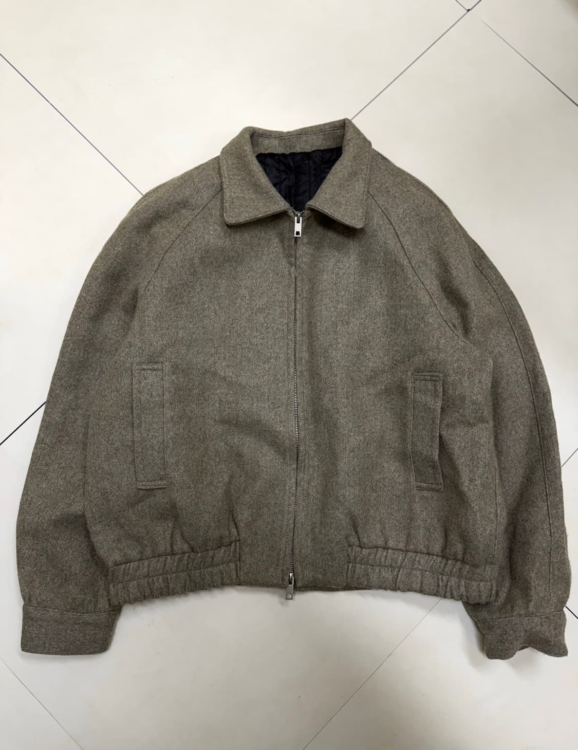 라퍼지 스토어 투웨이 울 블루종 미니멀 자켓 상품이미지1