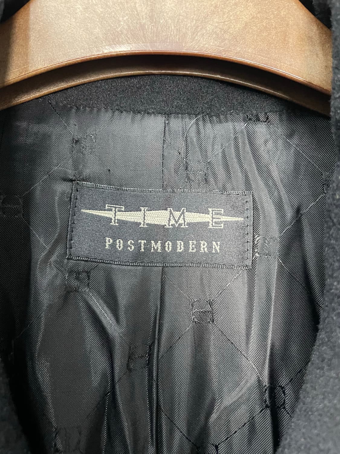 타임 울 블랙 롱코트 H1363 상품이미지5