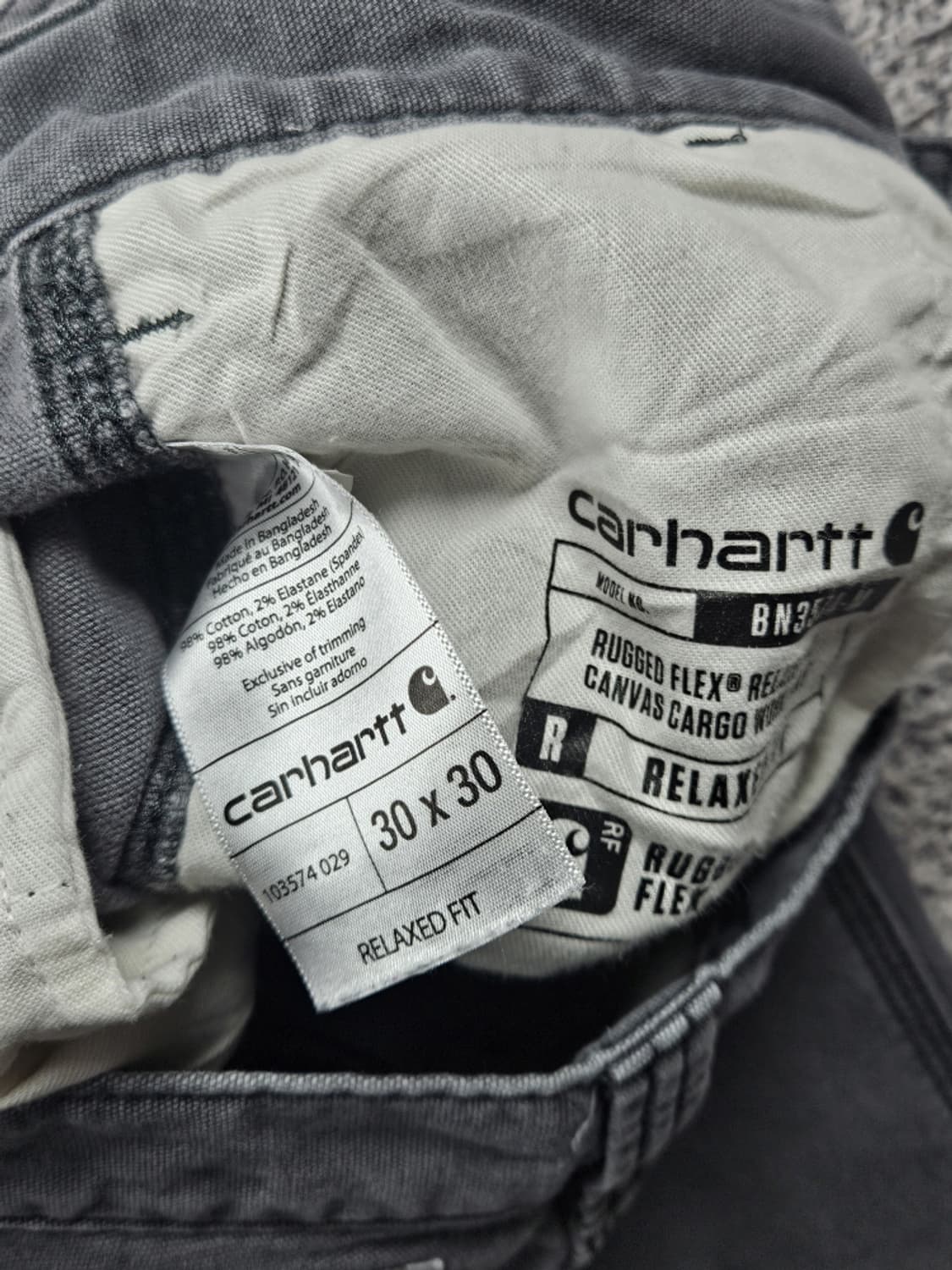 칼하트 코튼 카고 포켓 워크 팬츠 ( 30 X 30 ) / 10411 상품이미지7
