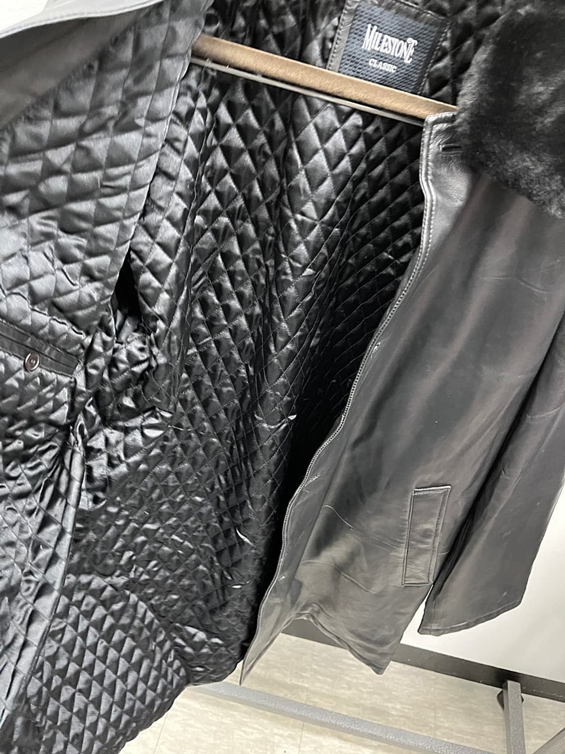 110) 마일스톤 무스탕 하프 가죽자켓 상품이미지8