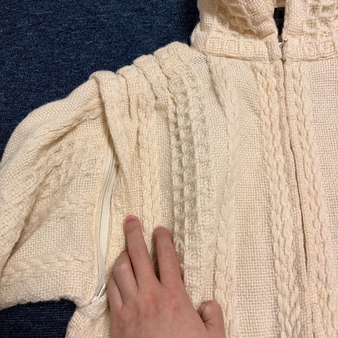 태피스트리 아일랜드 리미티드 울 니트 집업 상품이미지4