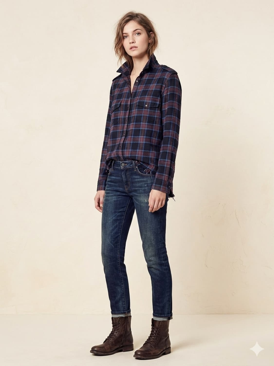 [여성] 자딕앤볼테르 정품 체크 셔츠 L 상품이미지7