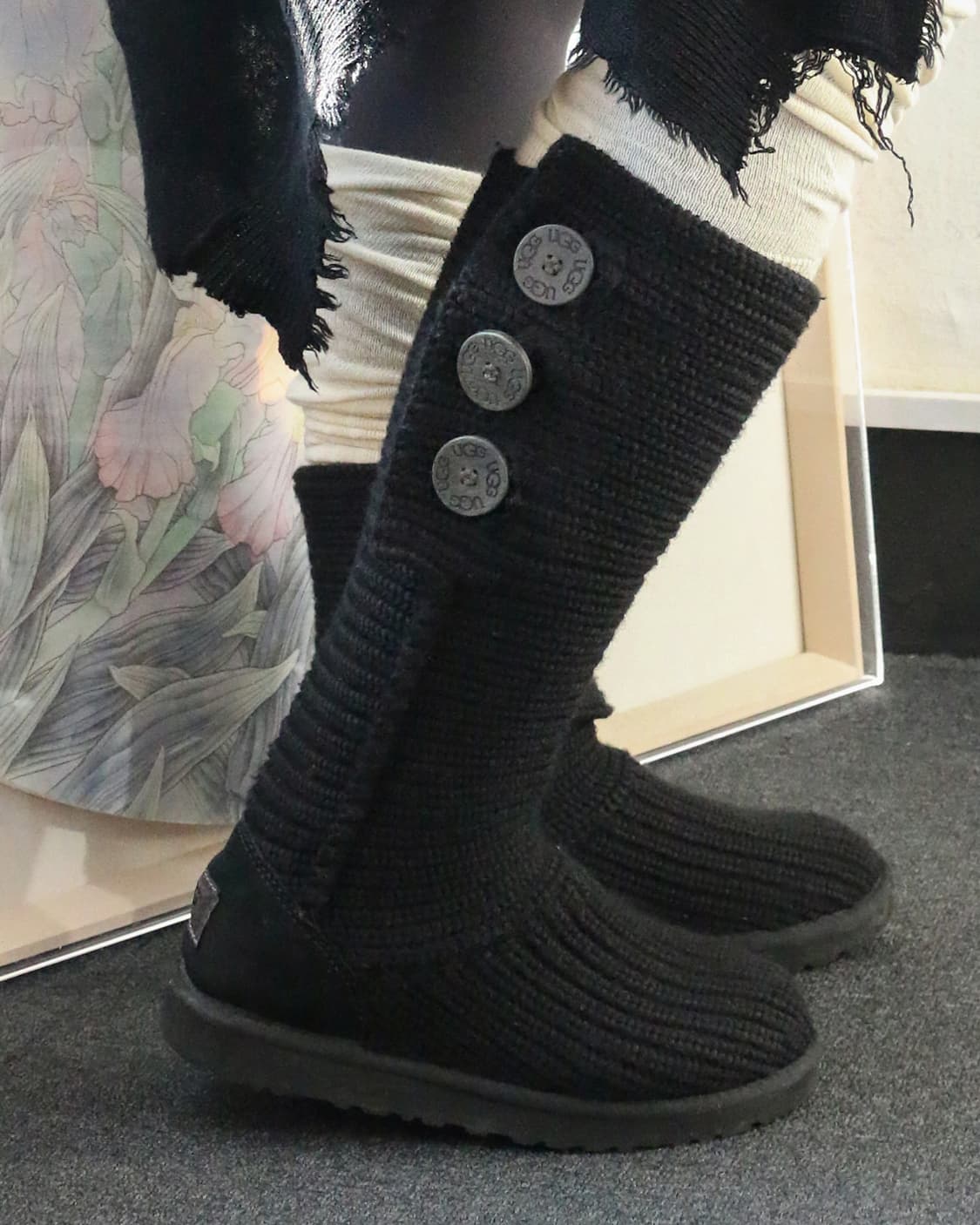 어그 카디 블랙 니트 부츠  상품이미지5