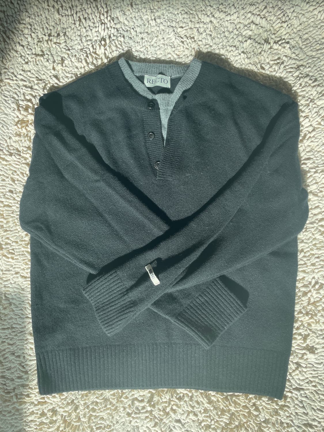 렉토 24fw 더블 레이어드 니트 시착 1회 새상품 상품이미지1