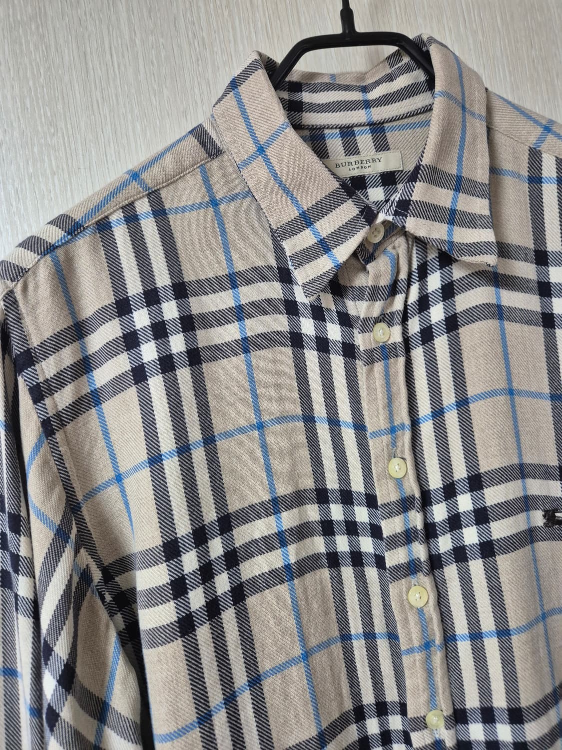(정품) 버버리 체크 남방 셔츠 코튼 남방 M 상품이미지4