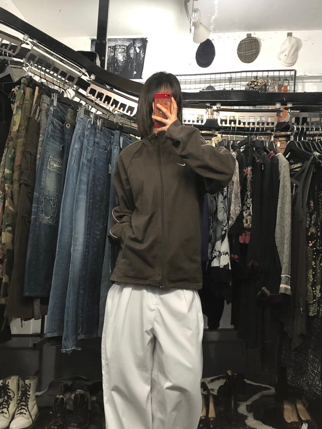 나이키 오버핏 브라운 집업 상품이미지1