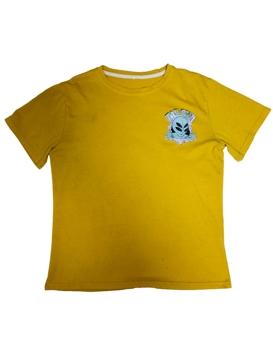 빈티지 에일리언 FAR OUT 포인트 머스타드 티셔츠 M 상품이미지1