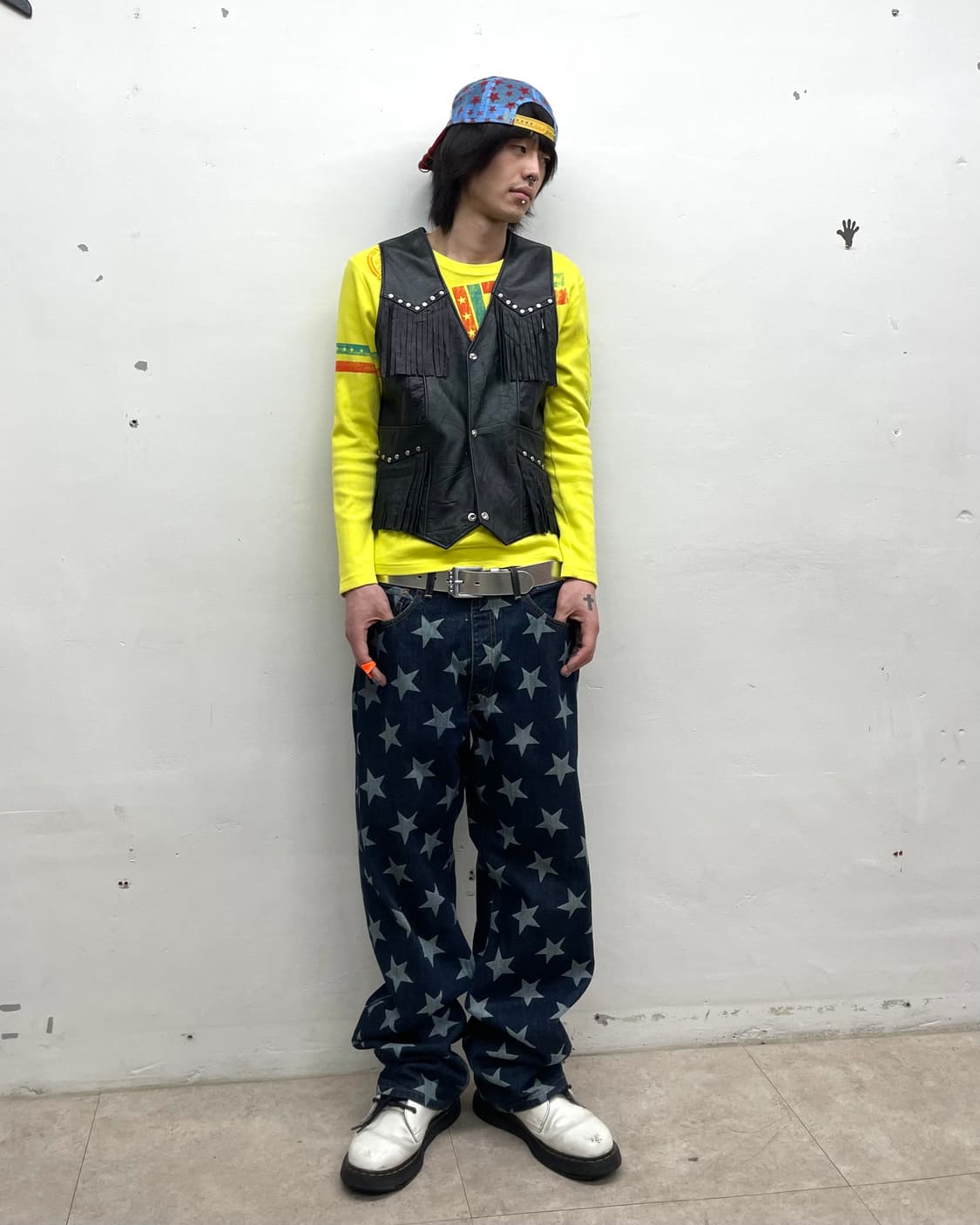 Western Fringe Stud Leather Vest  상품이미지7