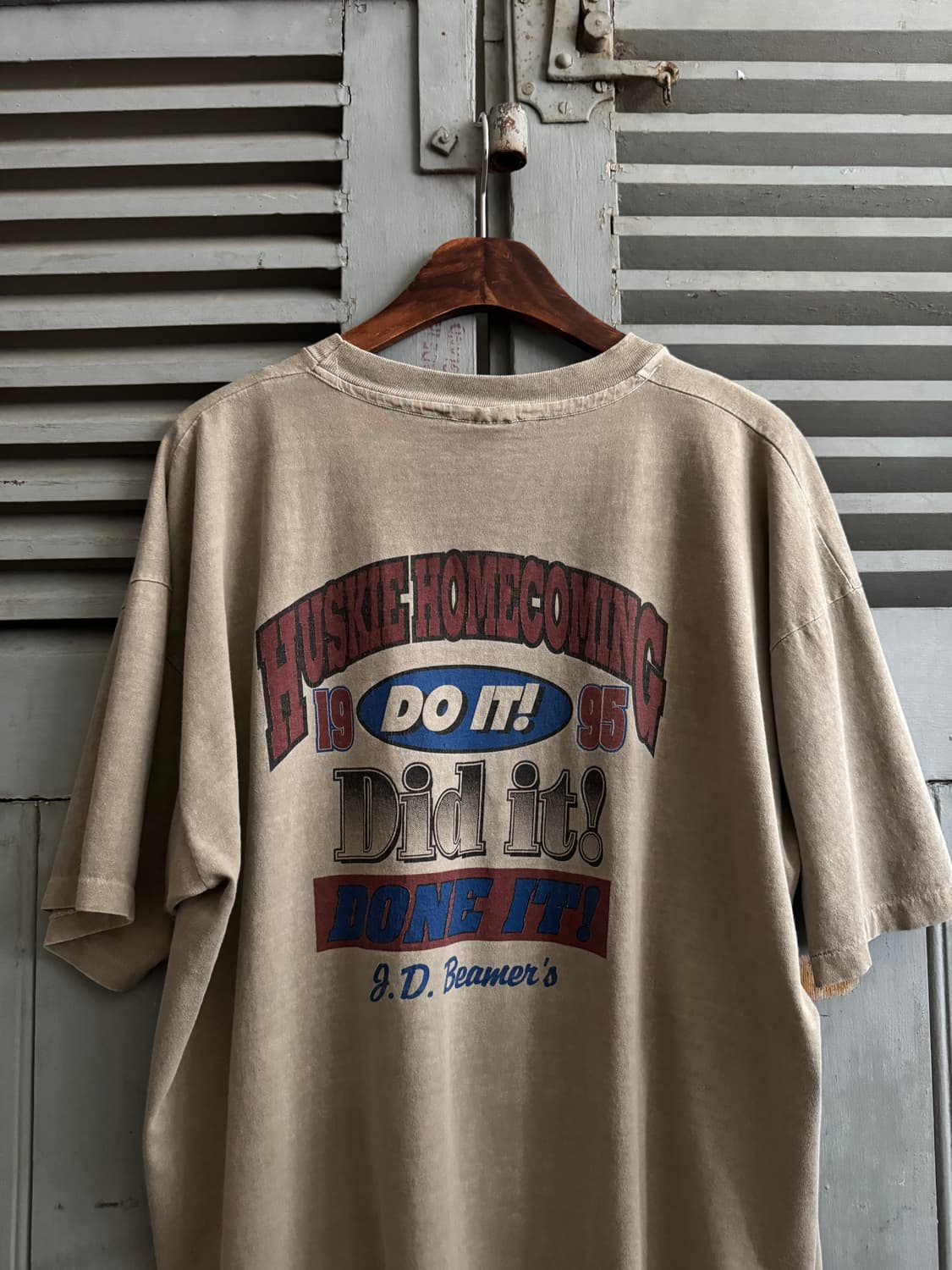 [XL]90's Anvil USA 피그먼트 다잉 잭다니엘 프린팅 티셔츠 상품이미지7