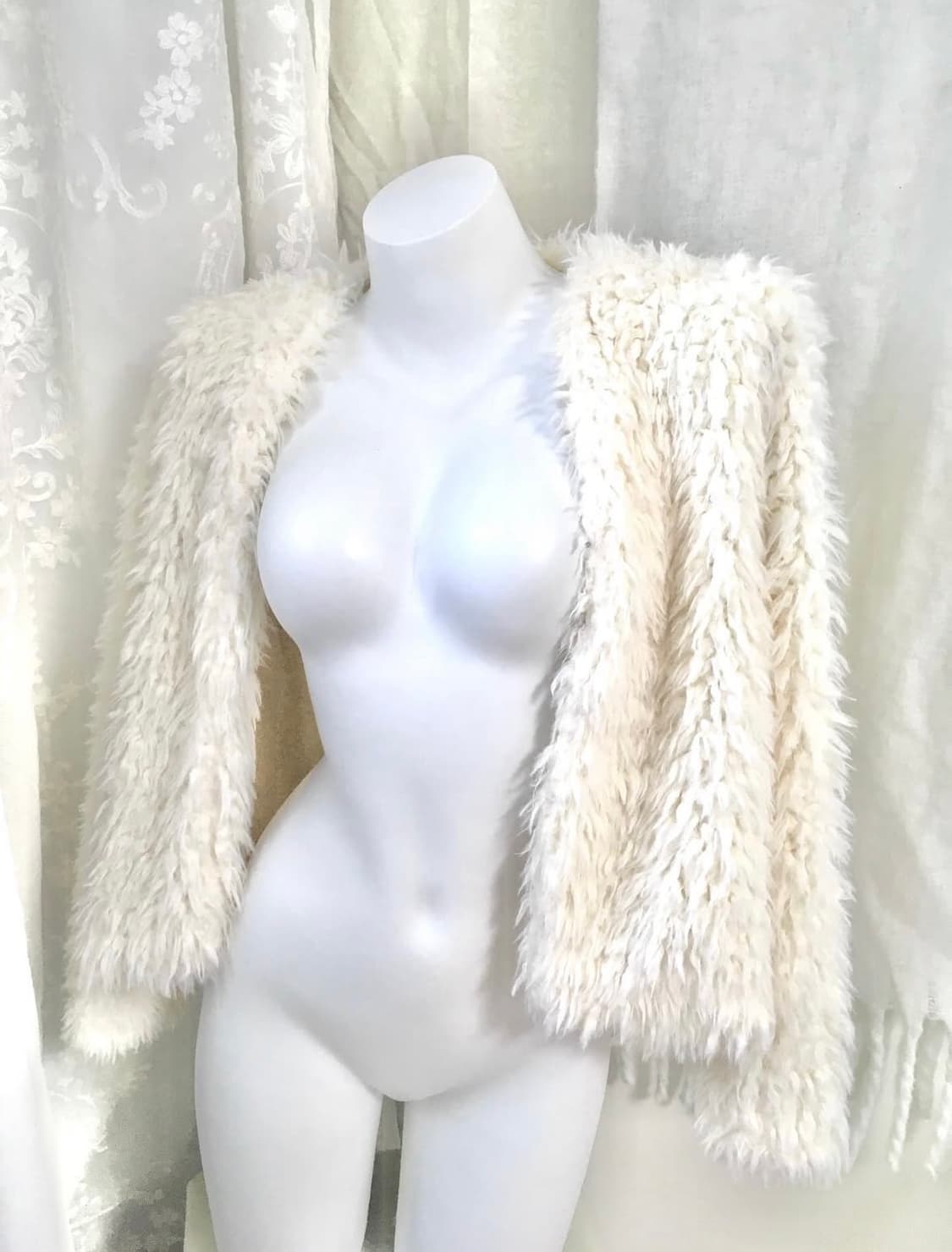 Vintage ivory fur cardigan  상품이미지1