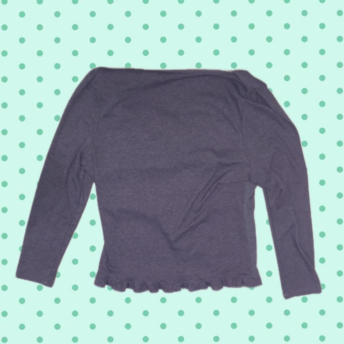 도트 리본 프릴 큐빅 티셔츠 핀터깔 y2k 쿠앤크 딸기부티크 빈티지 상품이미지2