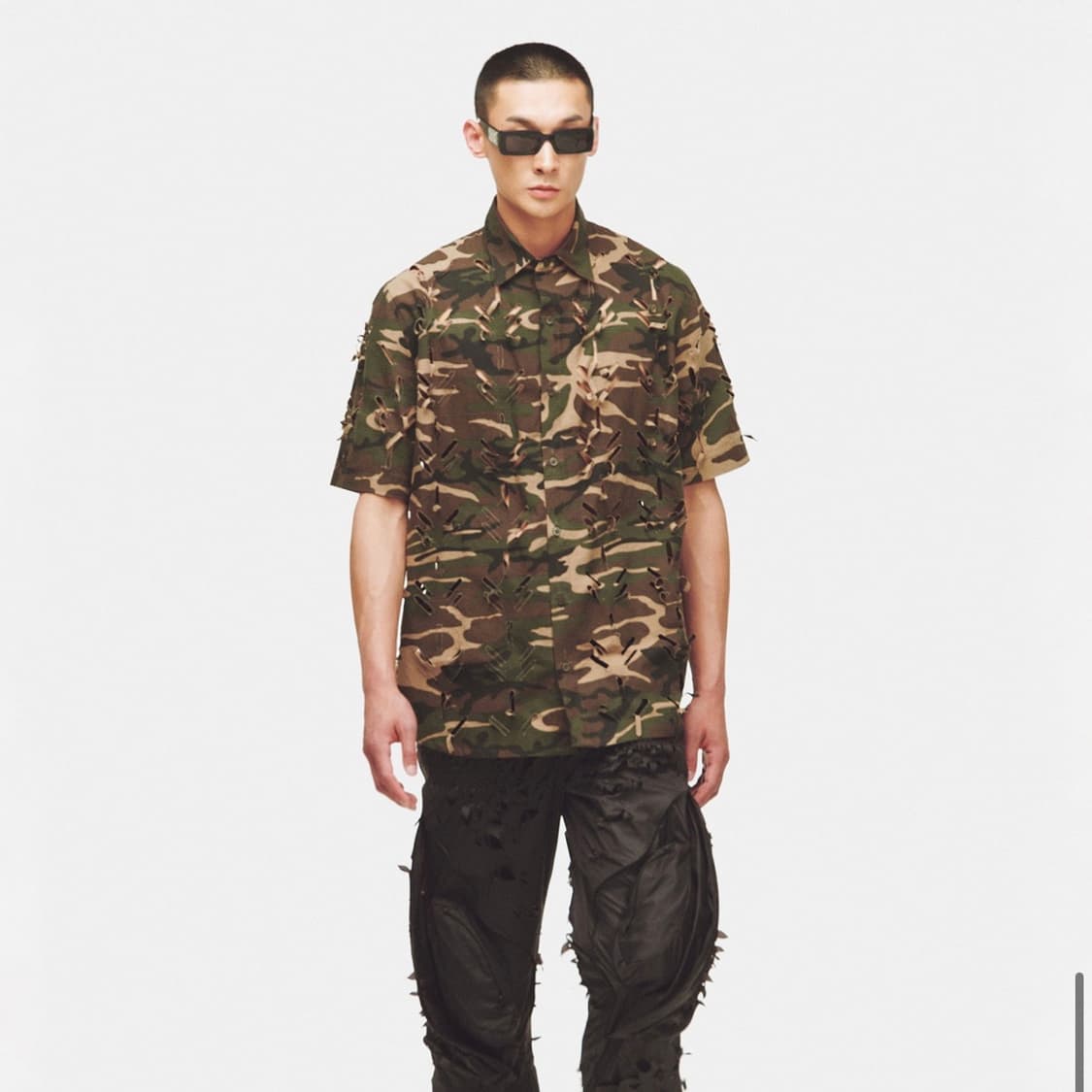 준태킴 레이저커팅 셔츠 M 상품이미지3