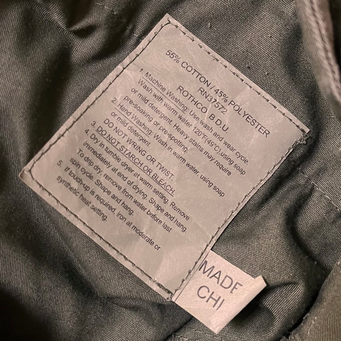 밀리터리 카키 카고팬츠 상품이미지5