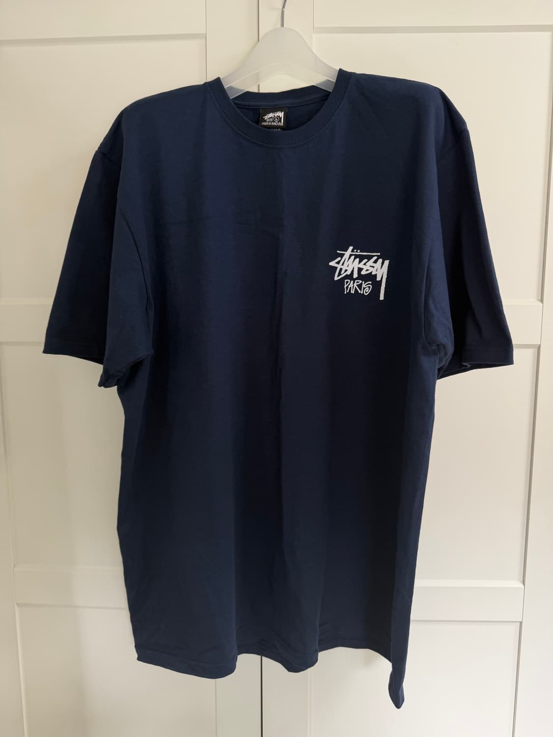 스투시 파리 네이비 반팔 티셔츠 상품이미지1