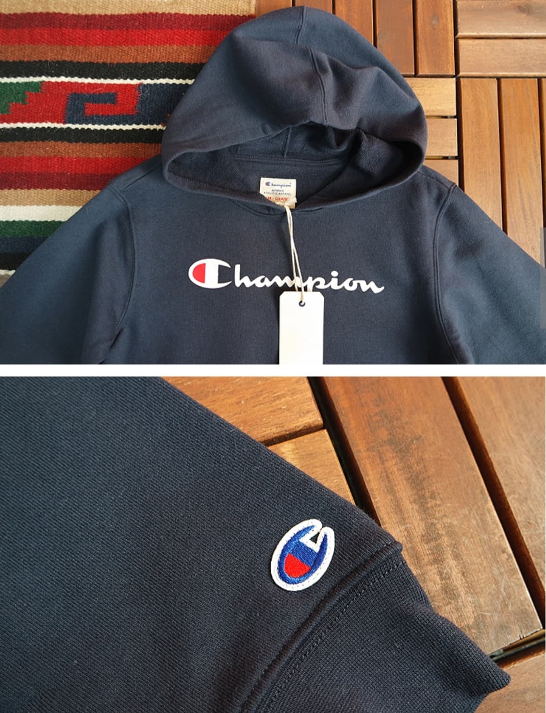 새제품~!!  챔피온  네이비 후드~ 우먼 S 사이즈 상품이미지2