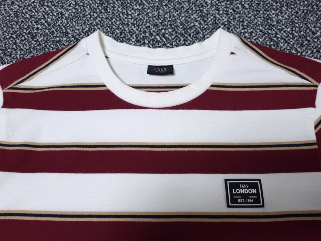 [무료배송][165]닥스 키즈 스트라이프 라운드 긴팔티 상품이미지5