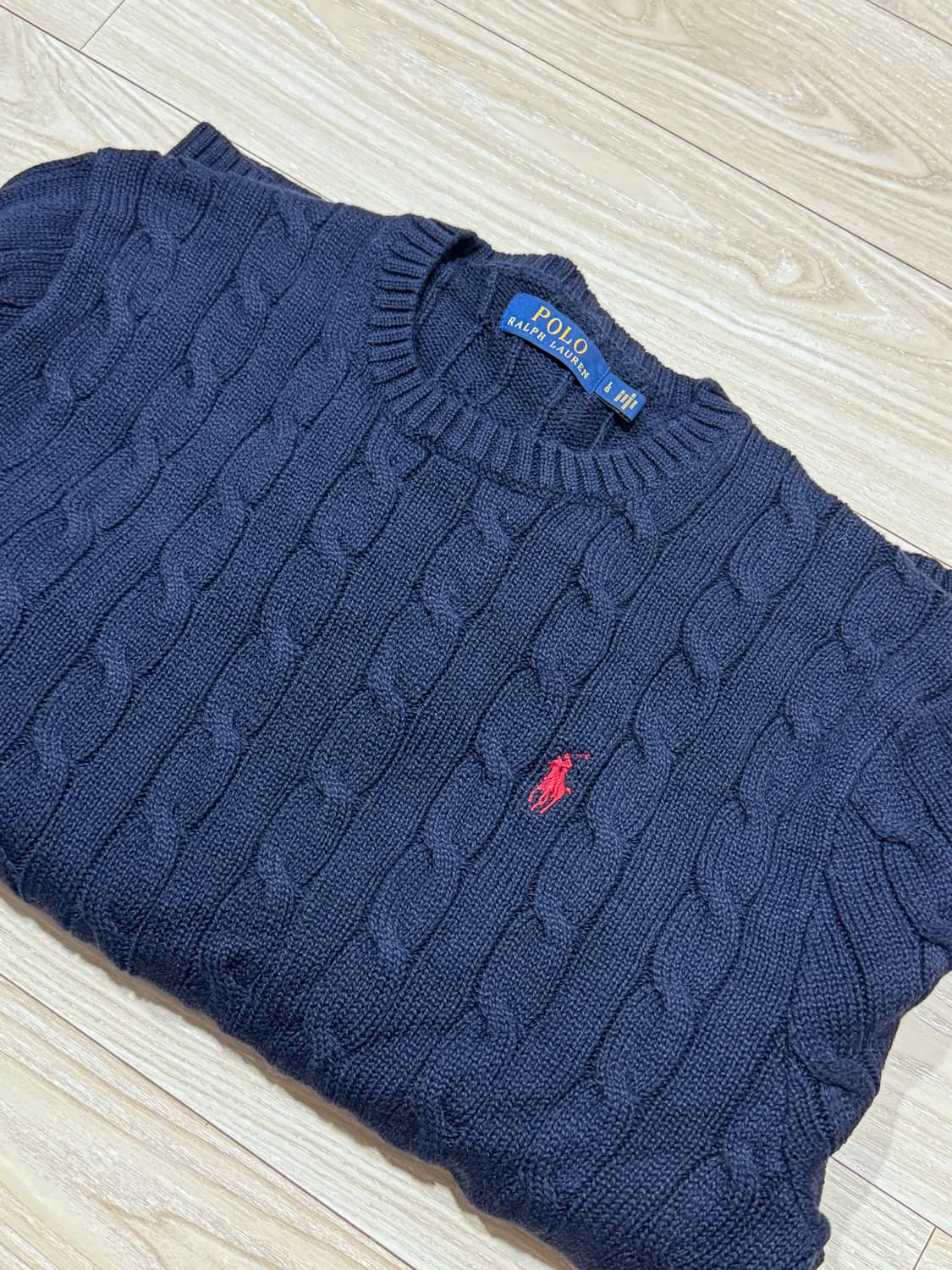 폴로 랄프로렌 케이블 니트 네이비 상품이미지1