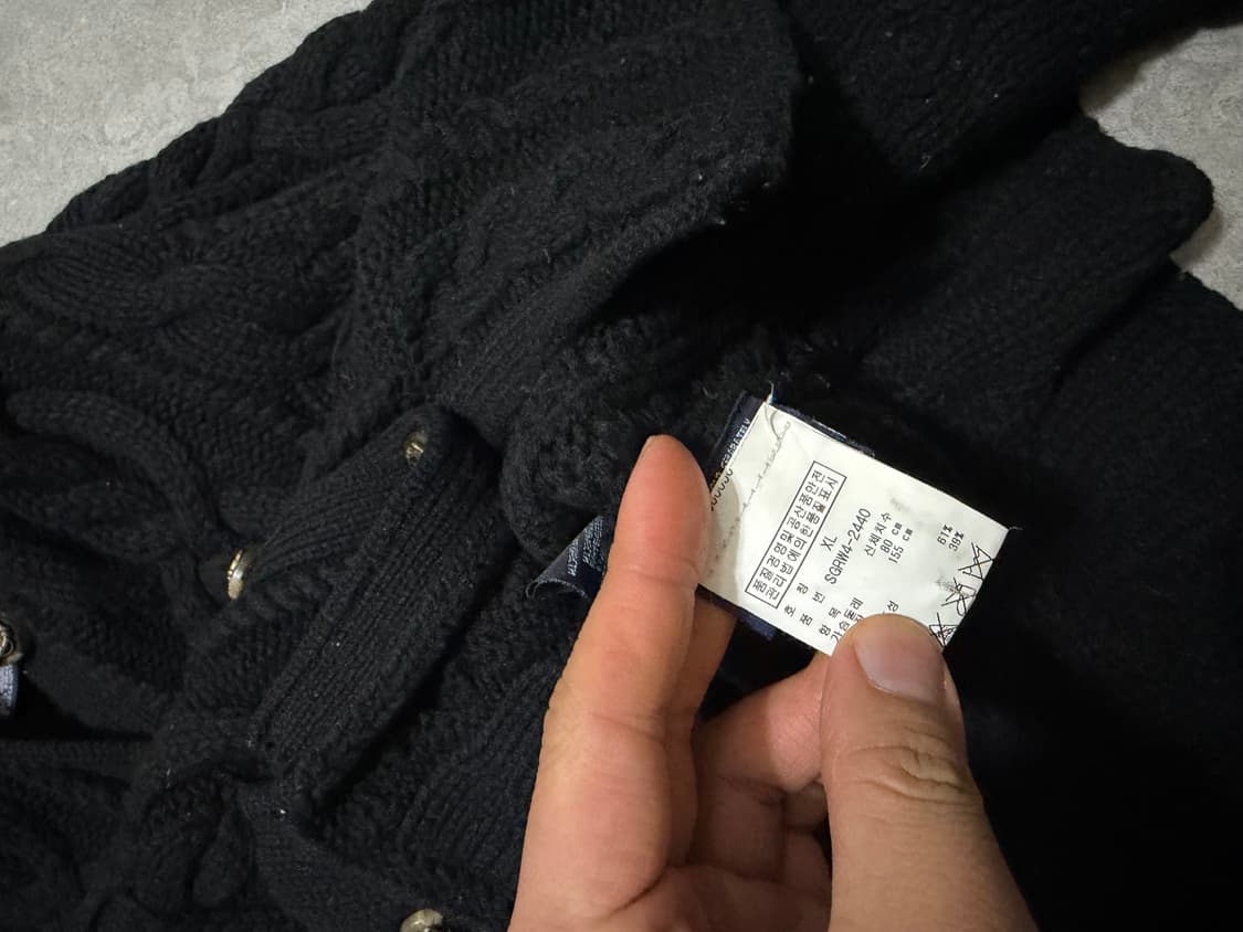 랄프로렌 폴로 주니어  빈티지 코튼  니트 가디건 자켓 44size   상품이미지5