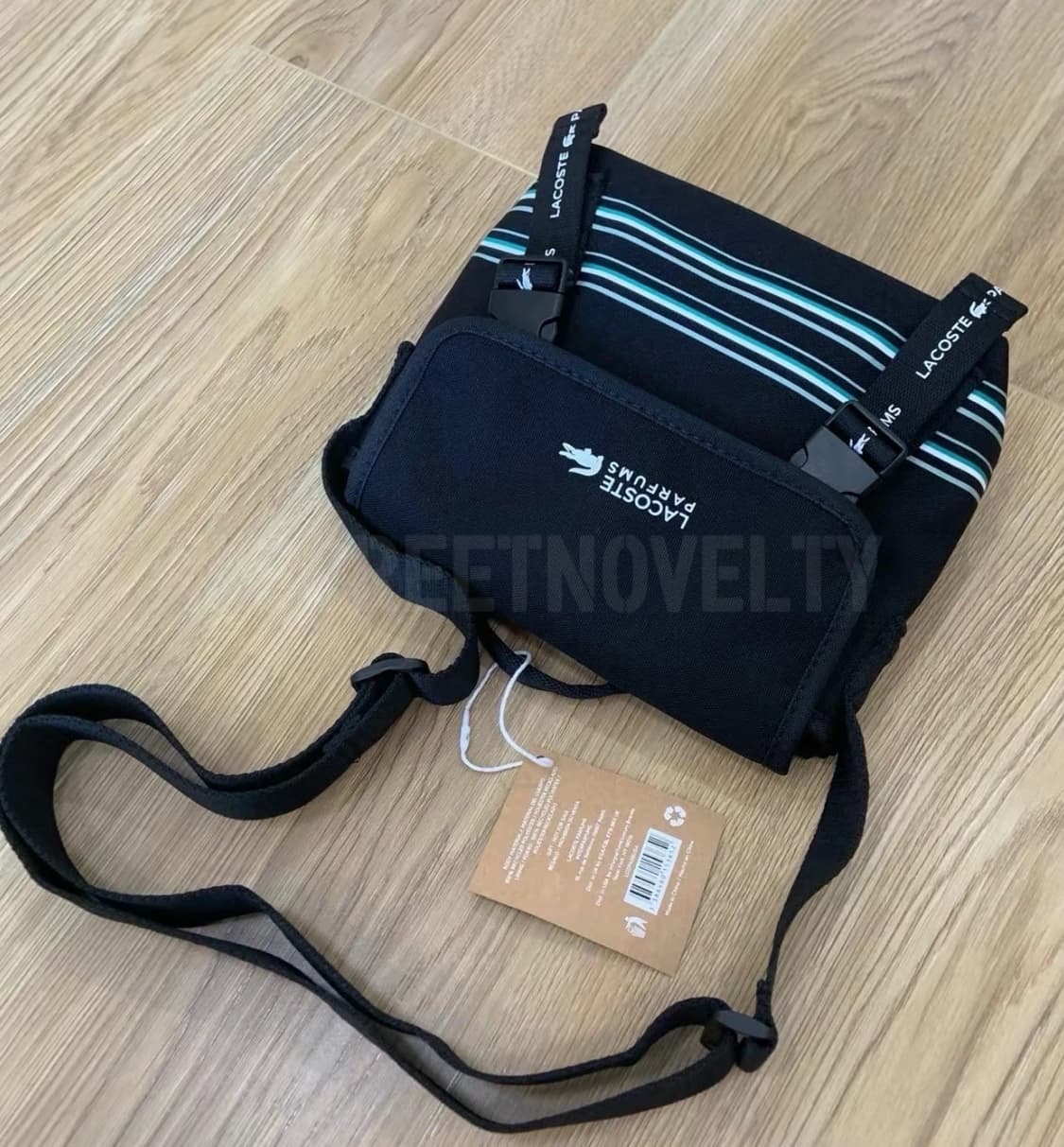  라코스테 퍼퓸 크로스바디백 메신저백 블랙 상품이미지8