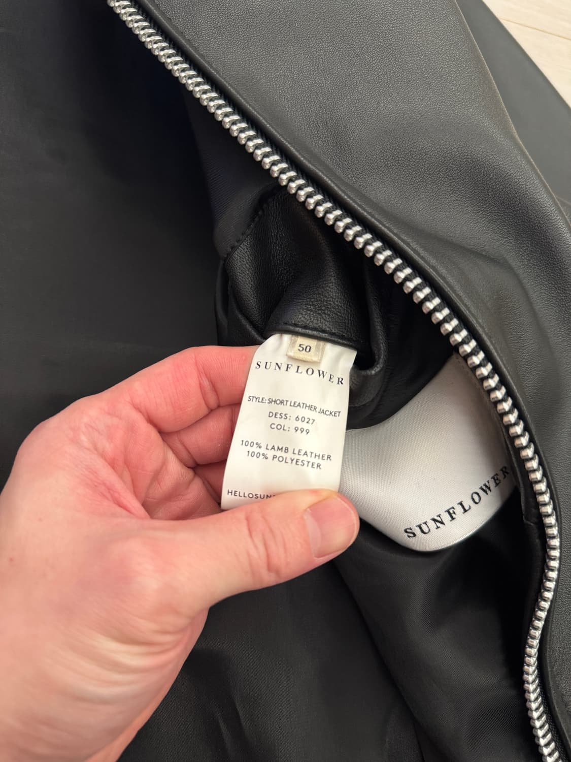 선플라워 숏레더 쇼트레더 자켓 50 상품이미지4